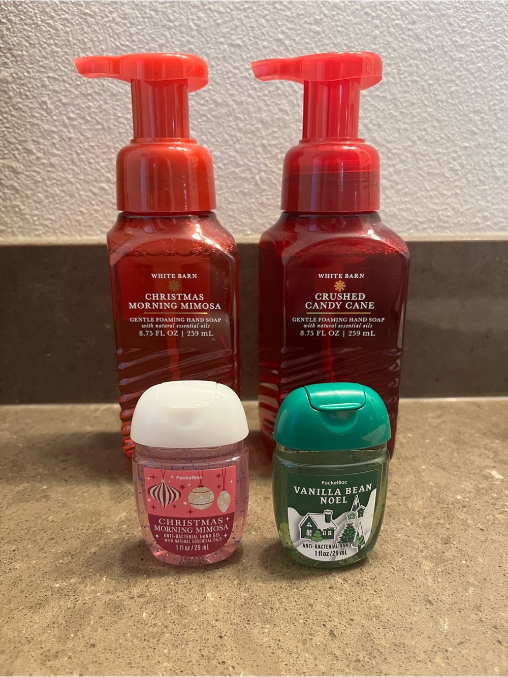 🔥White Barn Red Foaming Hand Soaps & Pocket Sanitizers Set